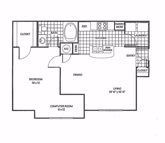 Unit 924 floor plan